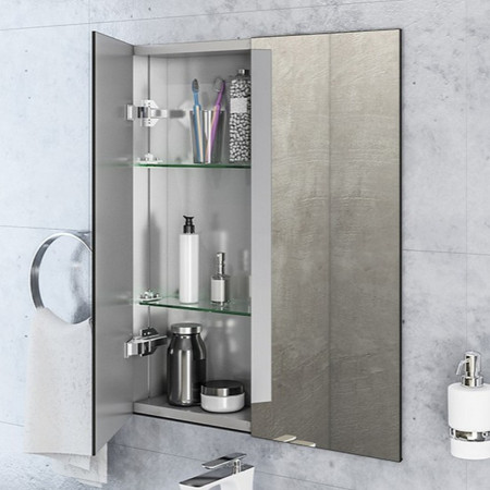 40.0025 Eastbrook Ravini 800 x 600mm Two Door Mirror Cabinet Lifestyle