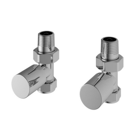 Eastbrook Round Straight Manual Chrome Radiator Valves