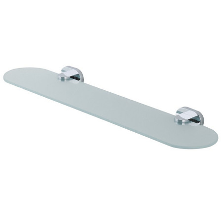 Eastbrook Salerno 500mm Chrome Bathroom Glass Shelf