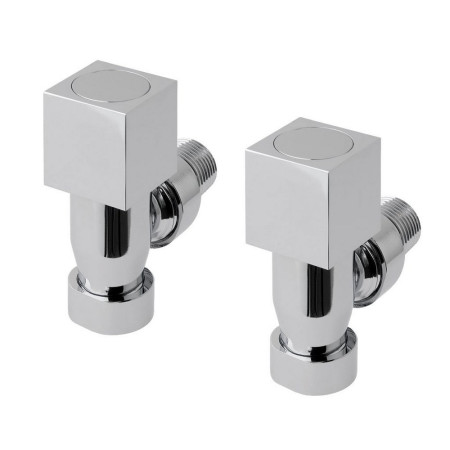 Eastbrook Square Angled Manual Chrome 15mm Radiator Valves
