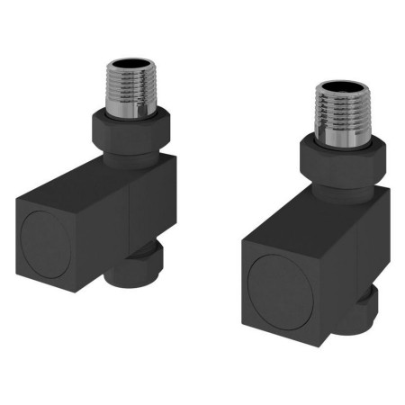 Eastbrook Square Straight Manual Matt Anthracite Radiator Valves