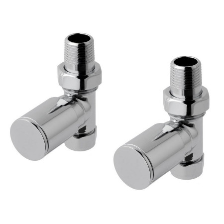 Eastbrook Straight Round Manual Chrome Radiator Valves