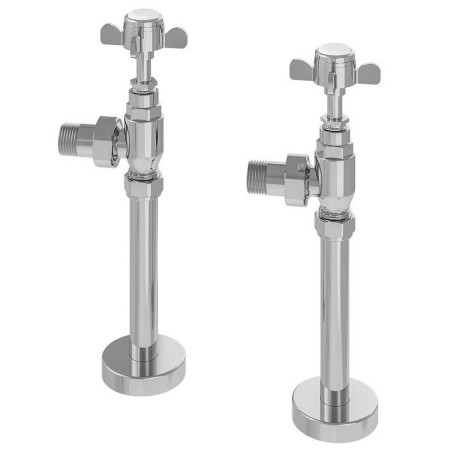 Eastbrook Traditional Chrome Angled Radiator Valves with Tails