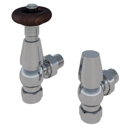 Eastbrook Traditional Chrome Angled TRV Radiator Valves