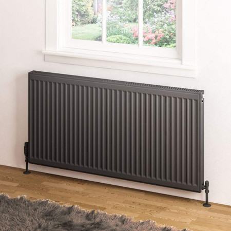 Eastbrook Type 11 600 x 1200mm Compact Panel Radiator Matt Anthracite
