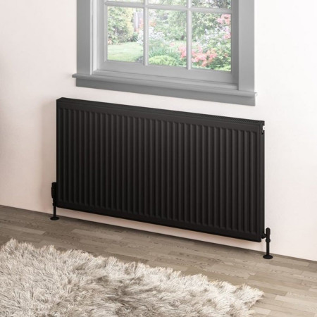 Eastbrook Type 11 600 x 1200mm Compact Panel Radiator Matt Black