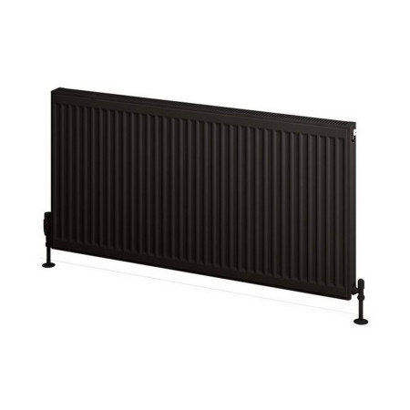 25.0074 Eastbrook Type 11 600 x 1200mm Compact Panel Radiator Matt Black Cut Out