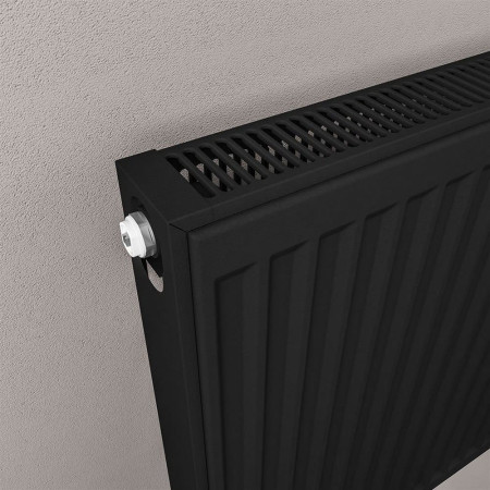 25.0075 Eastbrook Type 11 600 x 1400mm Compact Panel Radiator Matt Black Lifestyle