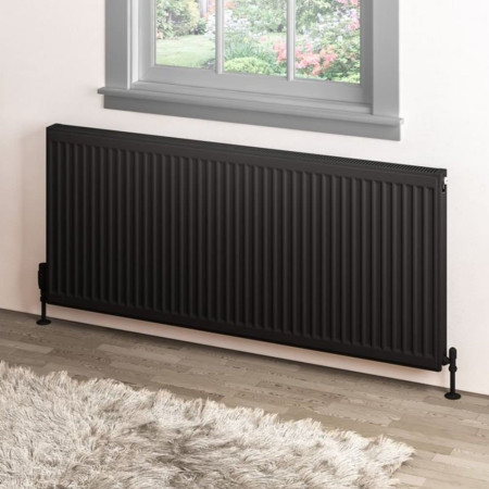 Eastbrook Type 11 600 x 1400mm Compact Panel Radiator Matt Black