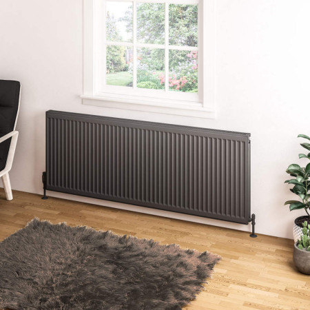 Eastbrook Type 11 600 x 1600mm Compact Panel Radiator Matt Anthracite