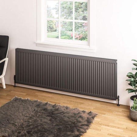 Eastbrook Type 11 600 x 1800mm Compact Panel Radiator Matt Anthracite