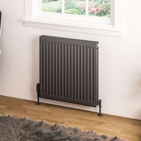 Eastbrook Type 11 600 x 600mm Compact Panel Radiator Matt Anthracite