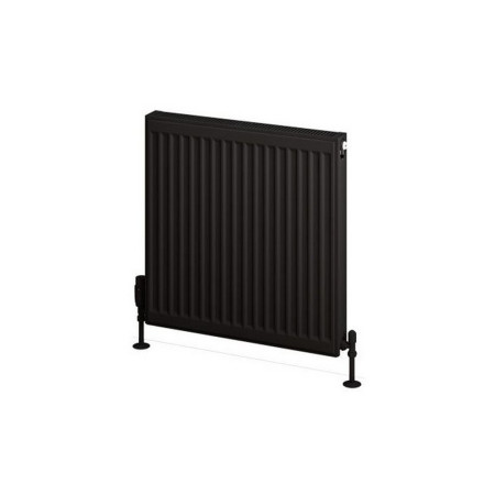 25.0071 Eastbrook Type 11 600 x 600mm Compact Panel Radiator Matt Black Cut Out