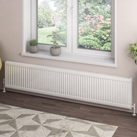 Eastbrook Type 21 400 x 2000mm Compact Panel Radiator Gloss White