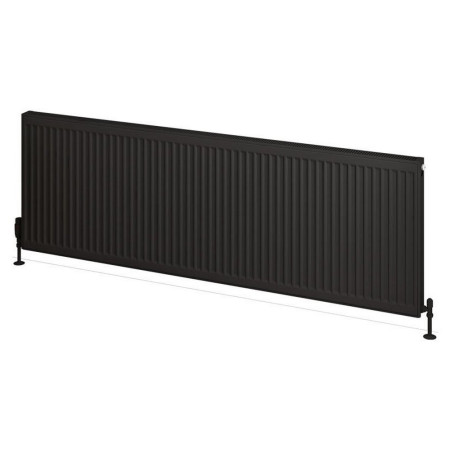 25.0134 Eastbrook Type 21 600 x 1800mm Compact Panel Radiator Matt Black Cut Out