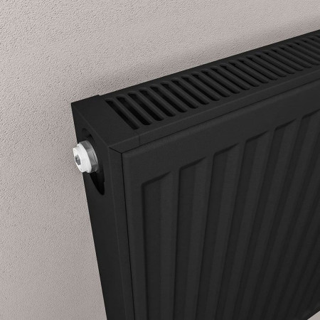 25.0132 Eastbrook Type 21 600 x 1400mm Compact Panel Radiator Matt Black Lifestyle
