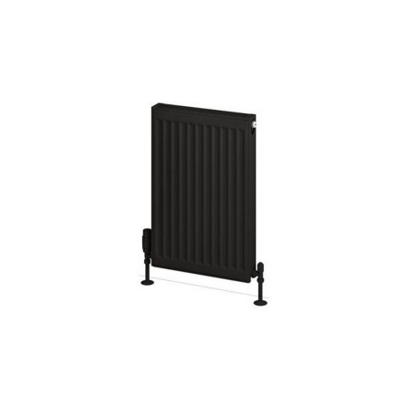 25.0127 Eastbrook Type 21 600 x 400mm Compact Panel Radiator Matt Black Cut Out