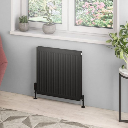 Eastbrook Type 21 600 x 600mm Compact Panel Radiator Matt Black