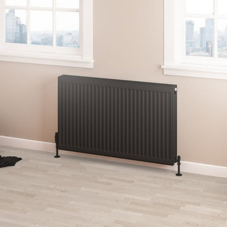 Eastbrook Type 22 600 x 1000mm Compact Panel Radiator Matt Black