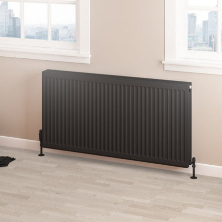 Eastbrook Type 22 600 x 1200mm Compact Panel Radiator Matt Black