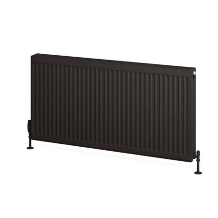 25.0198 Eastbrook Type 22 600 x 1200mm Compact Panel Radiator Matt Black Cut Out