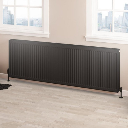 Eastbrook Type 22 600 x 1800mm Compact Panel Radiator Matt Black