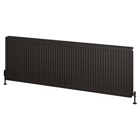 25.0201 Eastbrook Type 22 600 x 1800mm Compact Panel Radiator Matt Black Cut Out