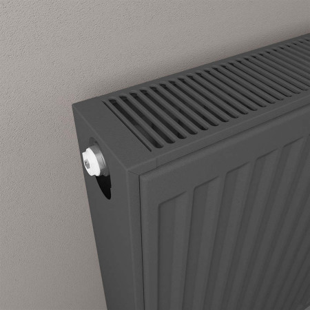 25.0186 Eastbrook Type 22 Compact Panel Radiator Matt Anthracite Close Up