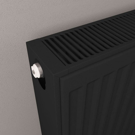25.0195 Eastbrook Type 22 600 x 600mm Compact Panel Radiator Matt Black Lifestyle