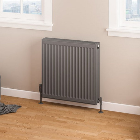Eastbrook Type 22 600 x 600mm Compact Panel Radiator Matt Anthracite