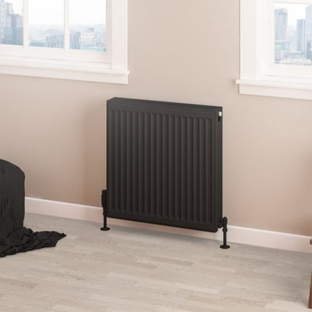 Eastbrook Type 22 600 x 600mm Compact Panel Radiator Matt Black