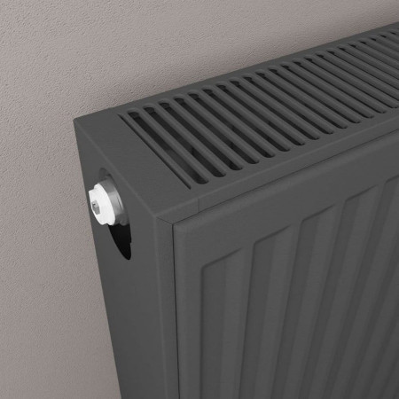 25.0188 Eastbrook Type 22 600 x 800mm Compact Panel Radiator Matt Anthracite Lifestyle
