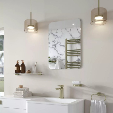 Eastbrook Verzino 700 x 500mm Square Plain Bathroom Mirror