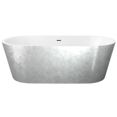 Elementa Blair 1800 x 820mm Silver Freestanding Bath