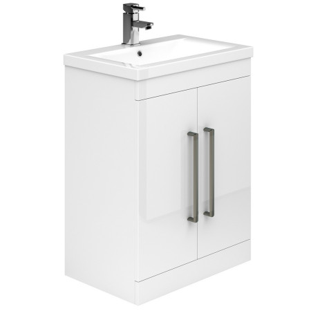 EFP907GW Essential Montana 500mm Gloss White Vanity Unit with Basin and 2 Doors