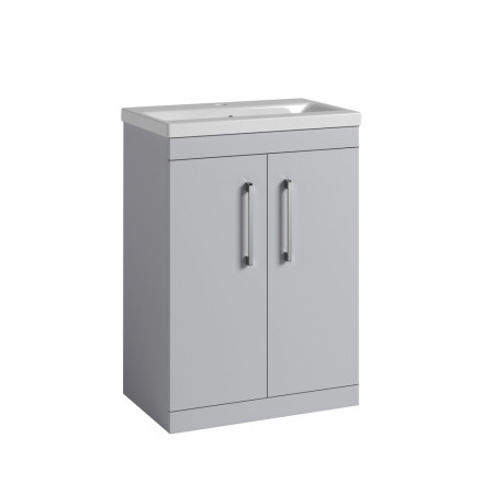 EFP909LG Essential Montana 600mm Light Grey Vanity Unit with Basin and 2 Doors