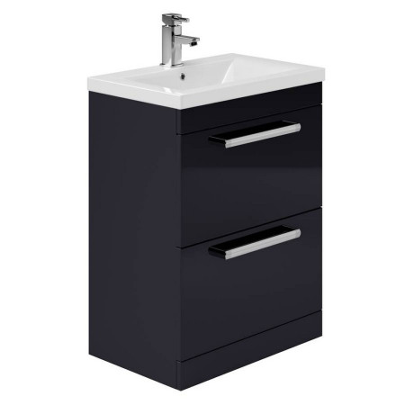 EFP302IN Essential Nevada 600mm Indigo Gloss Basin Unit with 2 Drawers (1)