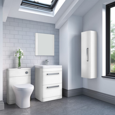 EF415WH Essential Vermont 700mm Gloss White L Shape End Bath Panel (2)