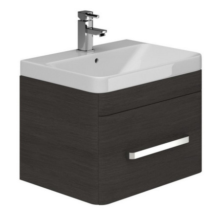 EFP405DG Essential Vermont 500mm Dark Grey Wall Hung Vanity Unit with One Drawer (1)