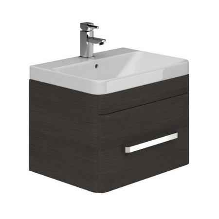 EFP402DG Essential Vermont 600mm Dark Grey Wall Hung Vanity Unit with One Drawer (1)