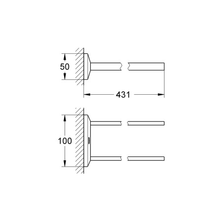 40496000 Grohe Allure Brilliant Chrome Towel Bar (2)