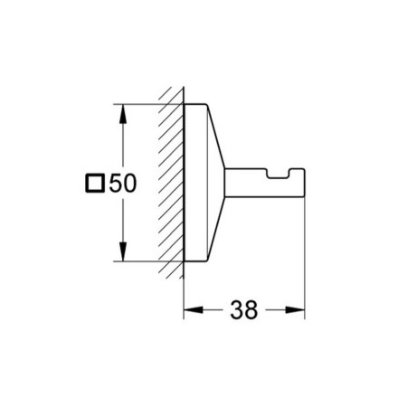 40498000 Grohe Allure Brilliant Chrome Wall Mounted Robe Hook (2)