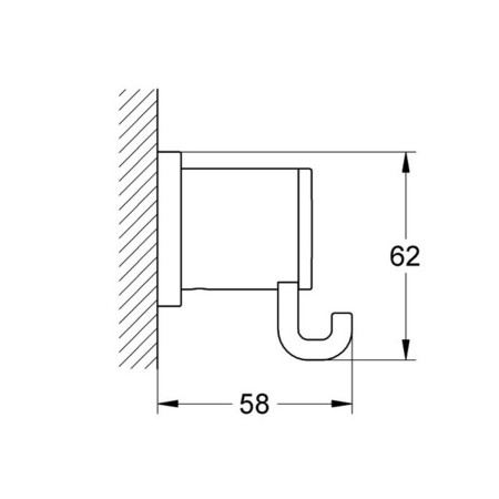 40284000 Grohe Allure Chrome Robe Hook (2)