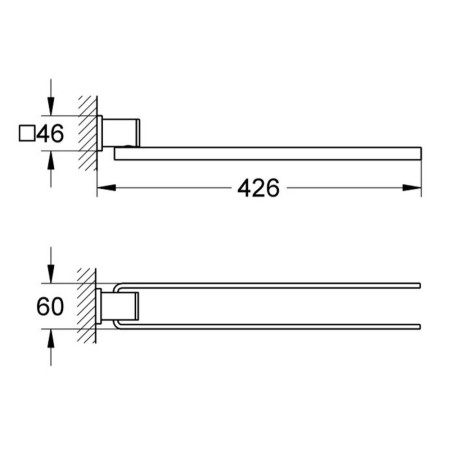 40342000 Grohe Allure Double Towel Rail (2)