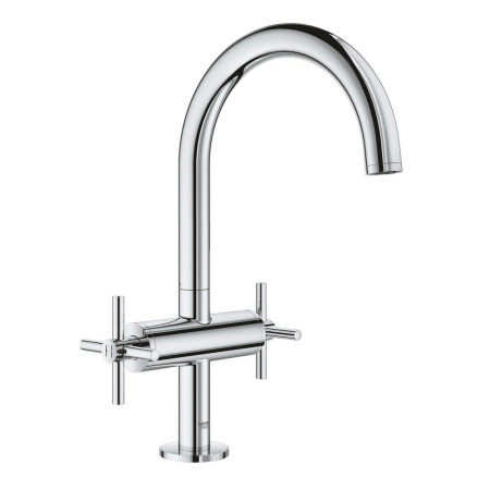 21019003 Grohe Atrio L-Size Chrome Basin Mixer With Cross Handles
