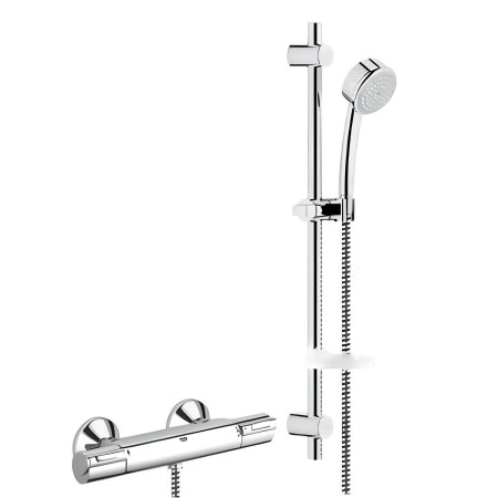 Grohe Bau Chrome Bar Shower Valve with Kit