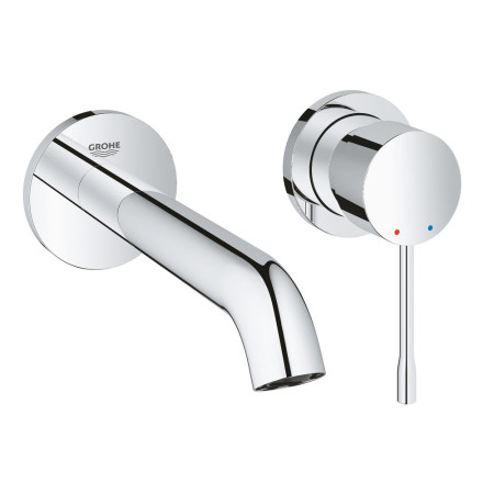 Grohe Essence Two Tap Hole Basin Mixer M Size in Chrome Wall Mounted