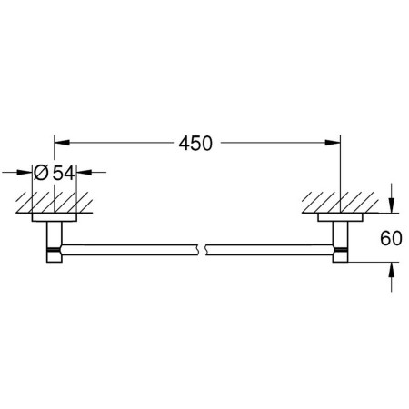 40688EN1 Grohe Essentials Brushed Nickel 450mm Towel Rail (2)