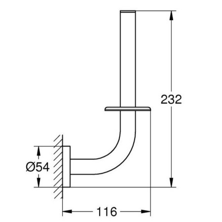 40385DL1 Grohe Essentials Brushed Warm Sunset Spare Toilet Roll Holder (2)