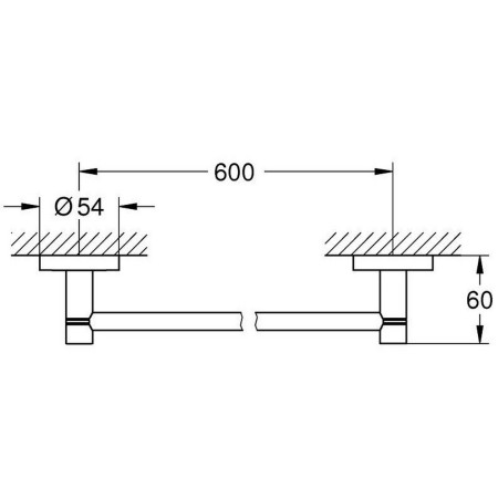 40366001 Grohe Essentials Chrome 600mm Towel Rail (2)